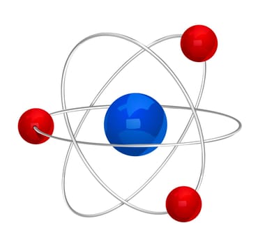 illustration of atom icon isolated on white background