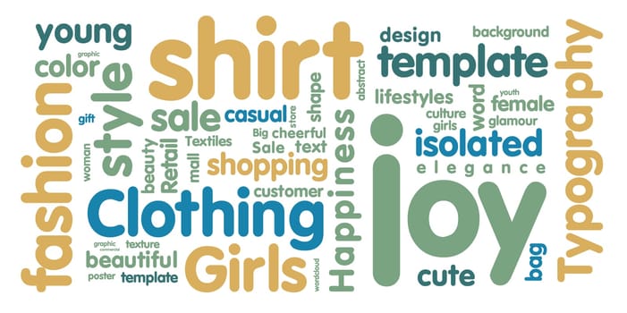 Tag cloud on the subject of style, fashion on white