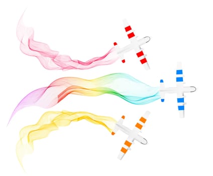 airplane show color illustration on white background