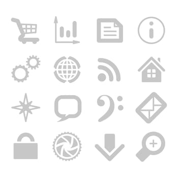 Vector color application icons isolated on white background