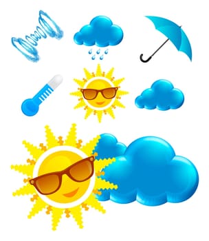 weather icon on white background on white