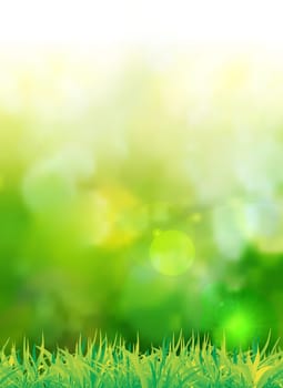 natural green background with selective focus. Vector illustration