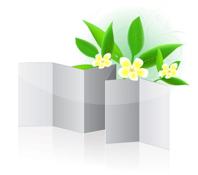Leaflet blank. Spa concept illustration on white