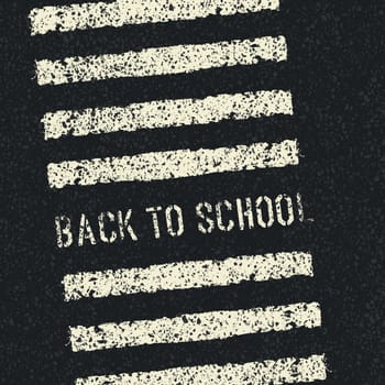 Back to school. Road safety concept. Vector.