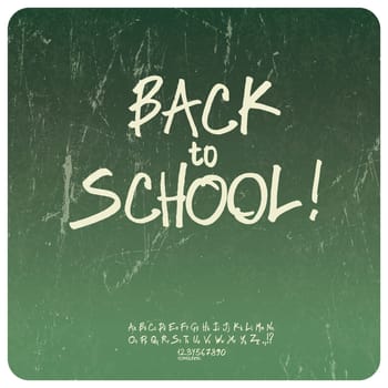 Back to school poster. Vector