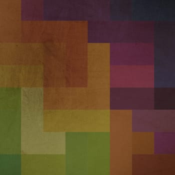 Vintage grunge multiple colored rectangles background.
