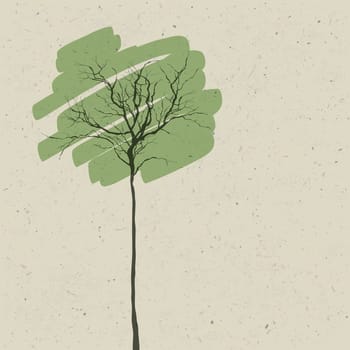 Stylized tree. Abstract background. Vector.