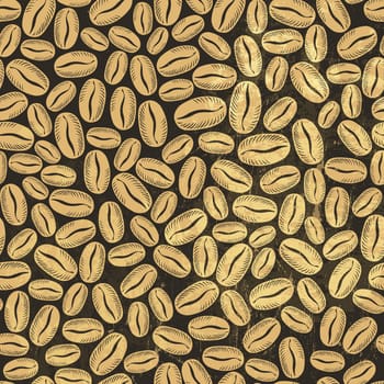 Coffee seamless background. Vector
