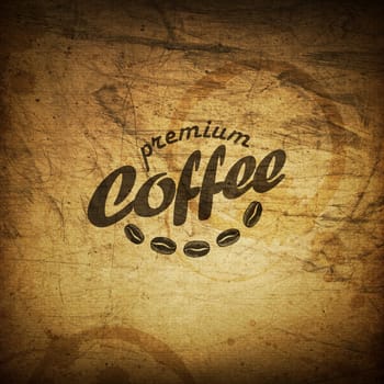 Coffee grunge retro background