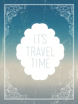 Vintage summer holidays poster template. Vector