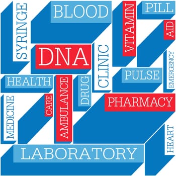 Medicine themed seamless background, vector