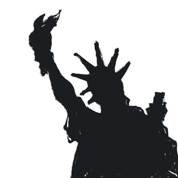 Statue Of Liberty Silhouette, Vector