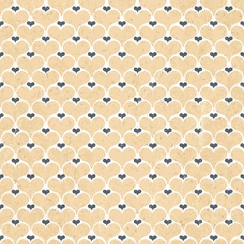 Retro hearts seamless background, vector