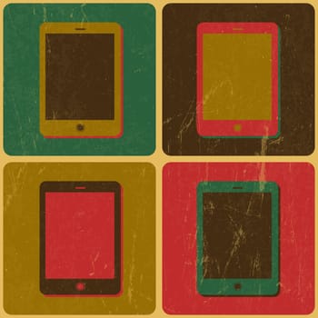 Smart Phone Poster, Pop-Art Styled, Vector