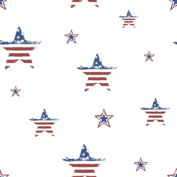 Seamless patriotic ornament for Fourth July Celebration. Vector, EPS10