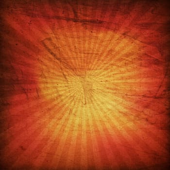 Grunge red sunburst background.