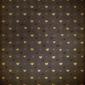 Retro grunge hearts background.