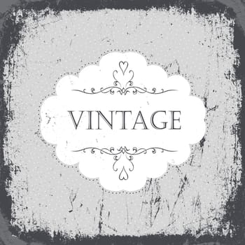 Vintage grunge card in monochrome gamut. Vector