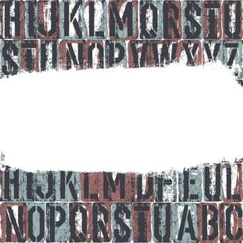 letterpress seamless background with grunge stripe for text. Vector