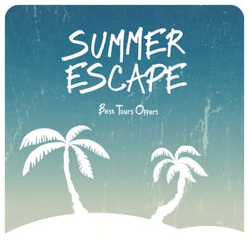 Summer travel illustration. Vector