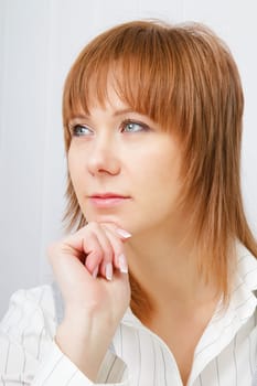 Portrait of an attractive young business woman in office