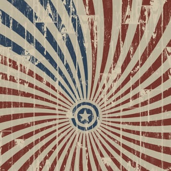 American patriotic abstract background on wooden texture. Vector illustration, EPS 10