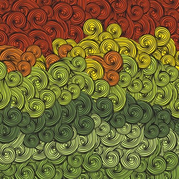 Abstract multi-colored waves pattern. Vector, EPS8