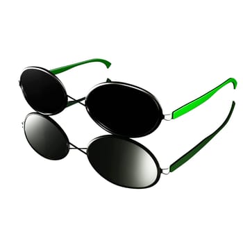 Modern glasses design - Green style, for adv or others purpose use