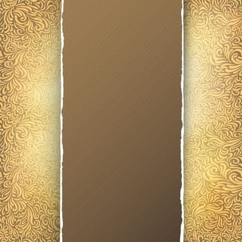Golden menu template. Vector, EPS10