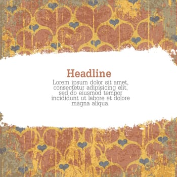 Circus heart grunge background with space for text. Vector, EPS10