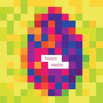 Easter egg, painted by pixels. Vector, EPS8