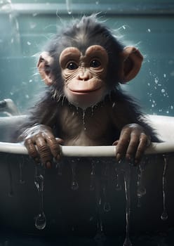 Ape jungle face nature animal wild primate fauna funny fur hairy mammal chimpanzee water wildlife monkey cute zoo portrait