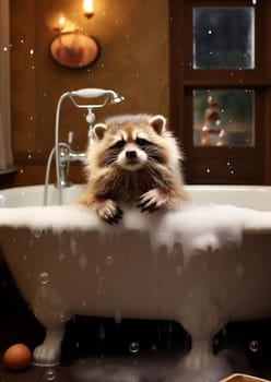 Pond water curious outdoors nature animal fauna cute raccoon badger procyon wildlife carnivore mammal fur wild racoon wilderness mask