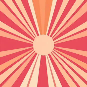 abstract art sunbeam sunlight shine minimalist graphic beam icon artwork poster flare circle sunset light design sun ray sunny orange. Generative AI.