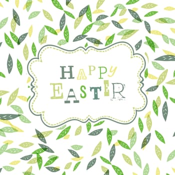 Happy easter. Cute greeting card template, Vector, EPS10