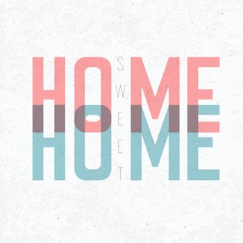 Home Sweet Home Phrase. With textured background, vector, EPS10