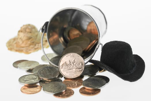 New Jersey coin with bucket and hats