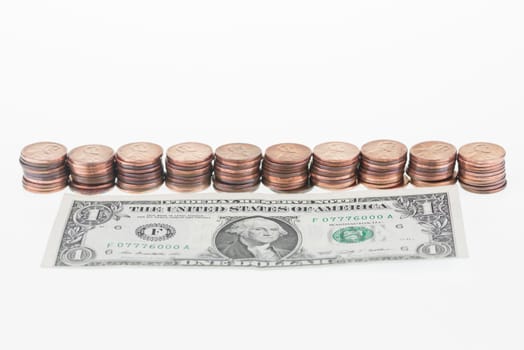 One hundred cents make a dollar