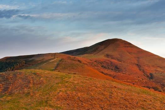Armanon Mount at sunrise, Trucíos, Bizkaia, Spain