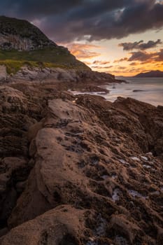 Amazing seascape sunset, Sonabia, Cantabria, Spain