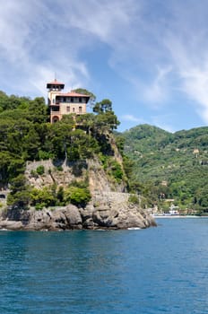 view of the village of Portofino in Liguria