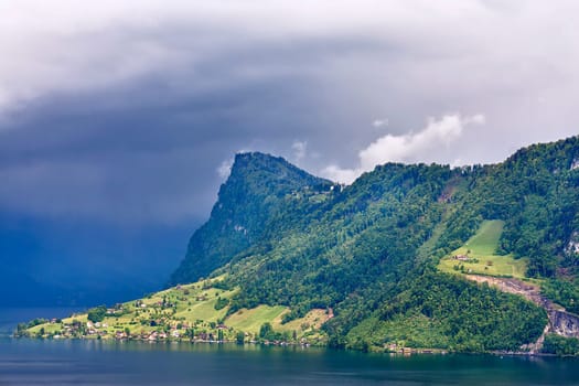 View from Weggis towards the Bürgenstock