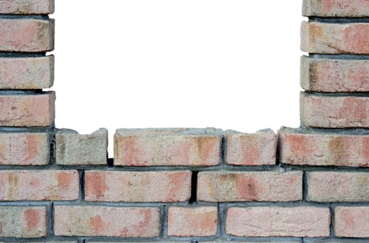 Detached wall with window opening