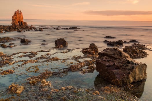 Sunrise at Playa de Portizuelo, Asturias, Spain