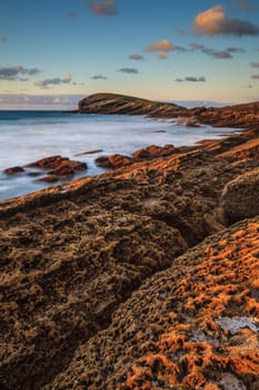 Amazing seascape sunset, Sonabia, Cantabria, Spain