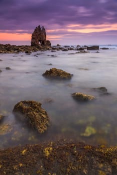 Sunrise at Playa de Portizuelo, Asturias, Spain