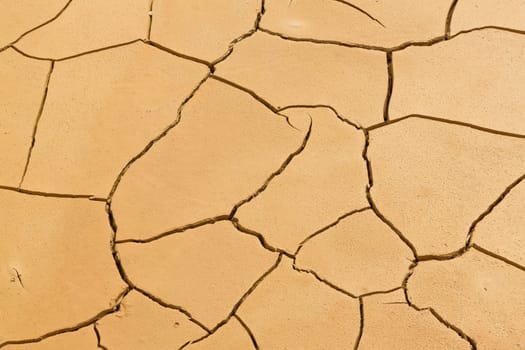 Close up of cracked ground. Global warming concept