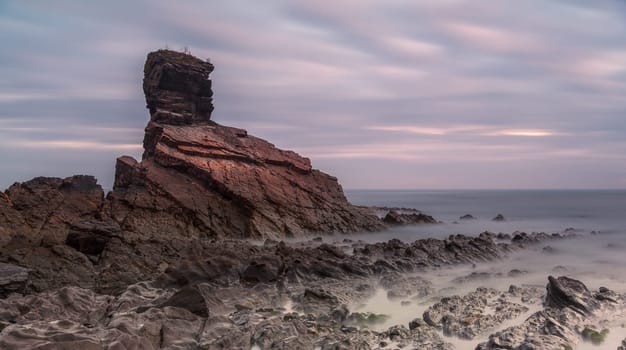 Sunrise at Playa de Portizuelo, Asturias, Spain
