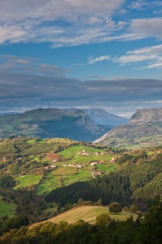 A little neighborhood in the Carranza Valley, Encartaciones, Bizkaia, Spain