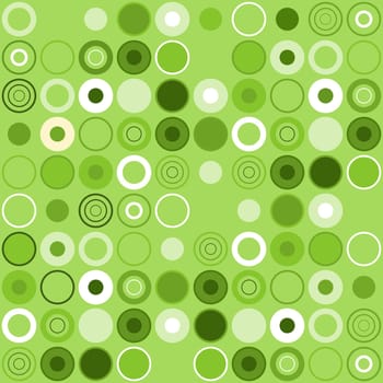 Seamless abstract background fabric with various circles